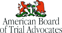 Badge with text: "American Board of Trial Advocates"