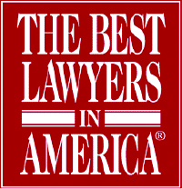 Red badge with text: "The Best Lawyers in America"