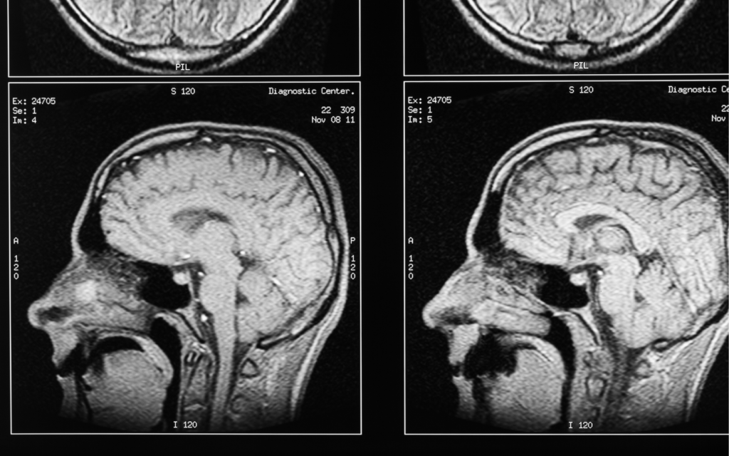 Diagnostic imagine of a man's brain. 