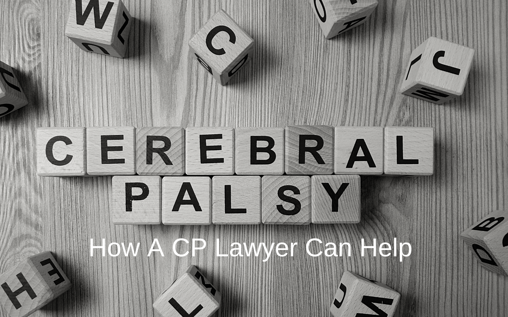 The words cerebral palsy spelled out with block letters.