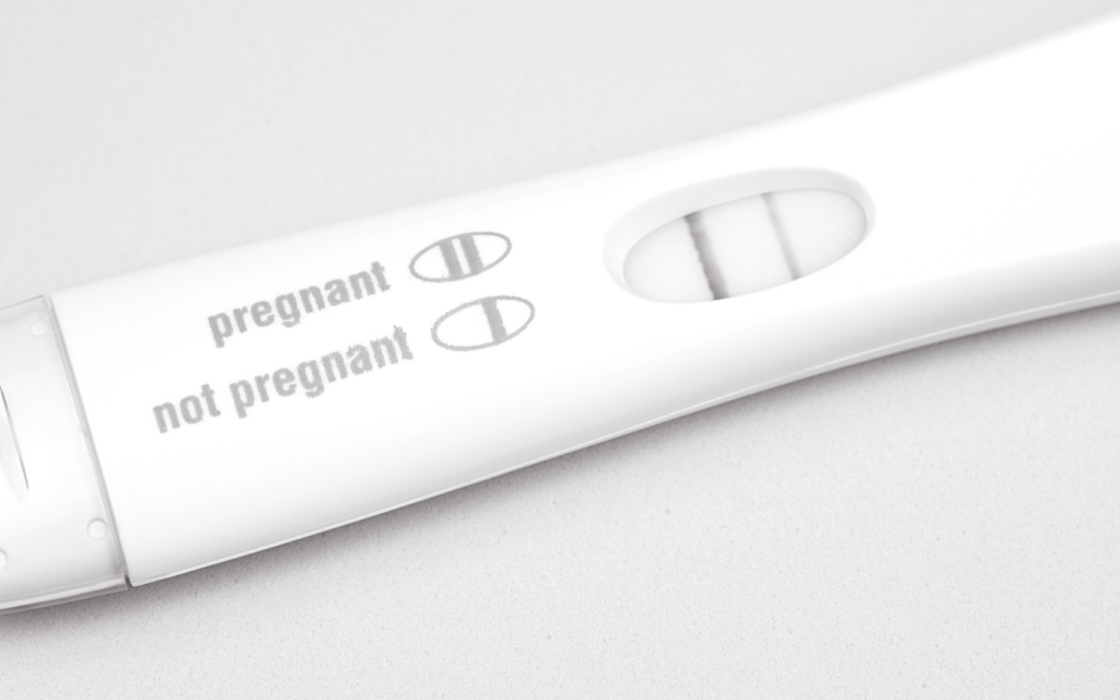 Positive pregnancy test.