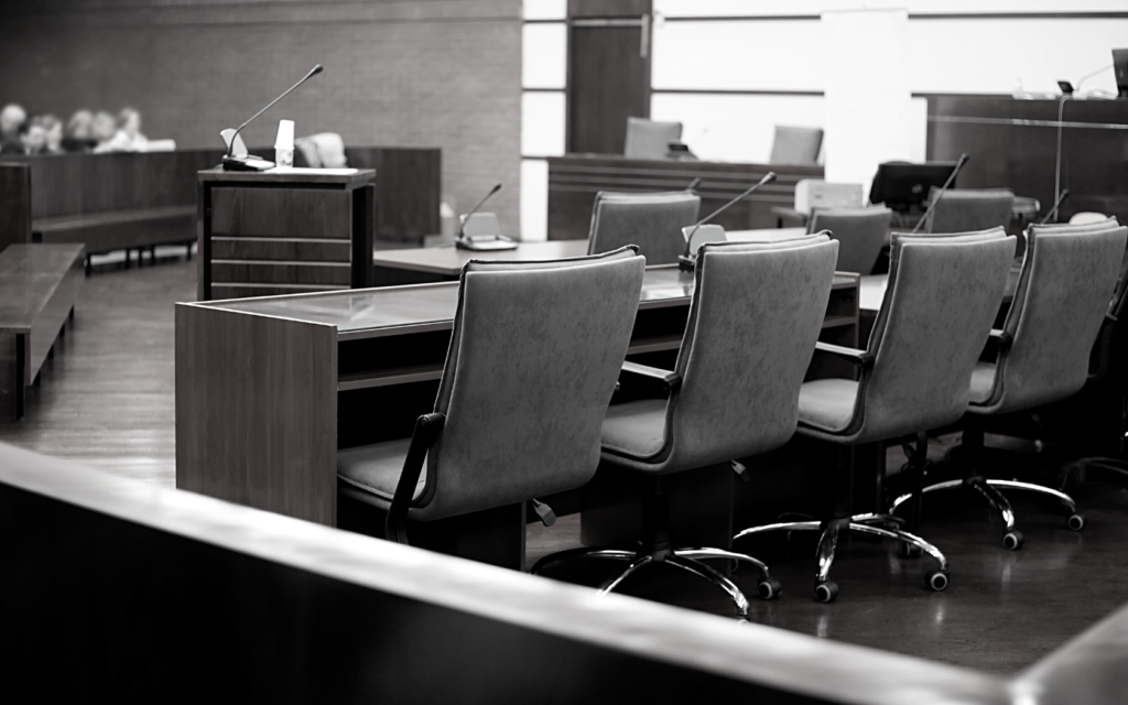 Empty courtroom.