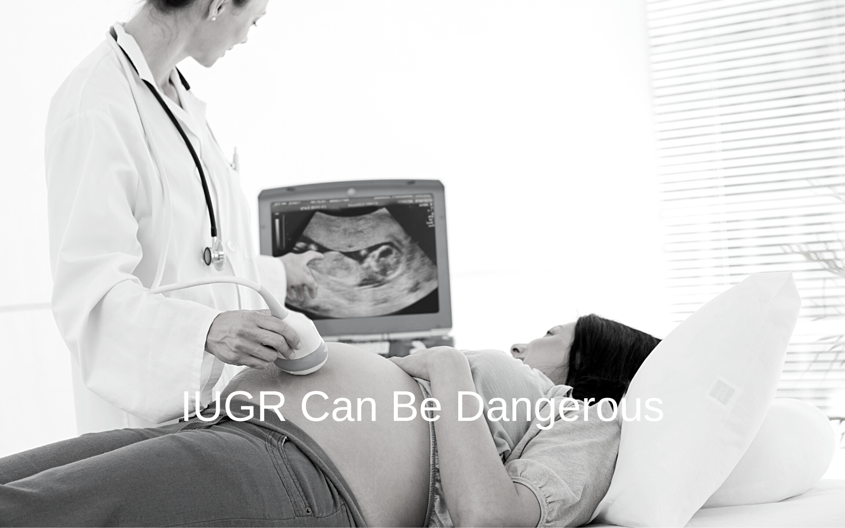 Mother receives ultrasound to see if IUGR in pregnancy is present.
