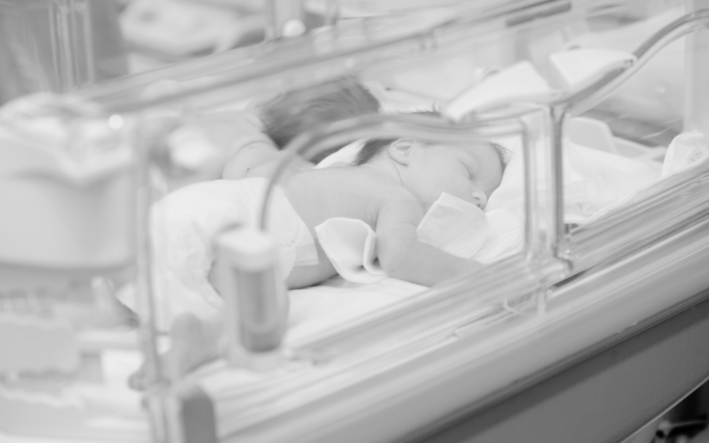 Baby in NICU for hypoxic brain injury at birth.