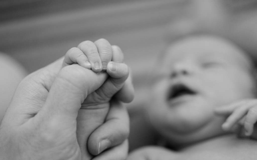 Newborn baby shortly after birth.