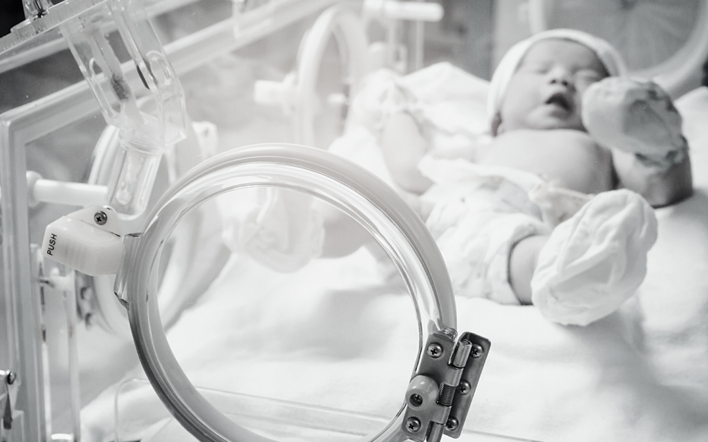 Delivery room complications put baby in NICU.