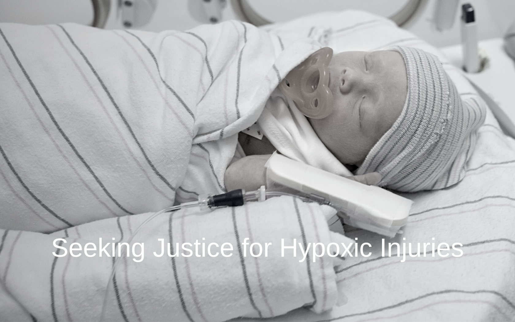 Baby with hypoxic brain injury.