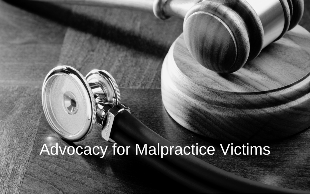 A gavel and a stethoscope, symbolizing the intersection of legal advocacy and medical care.
