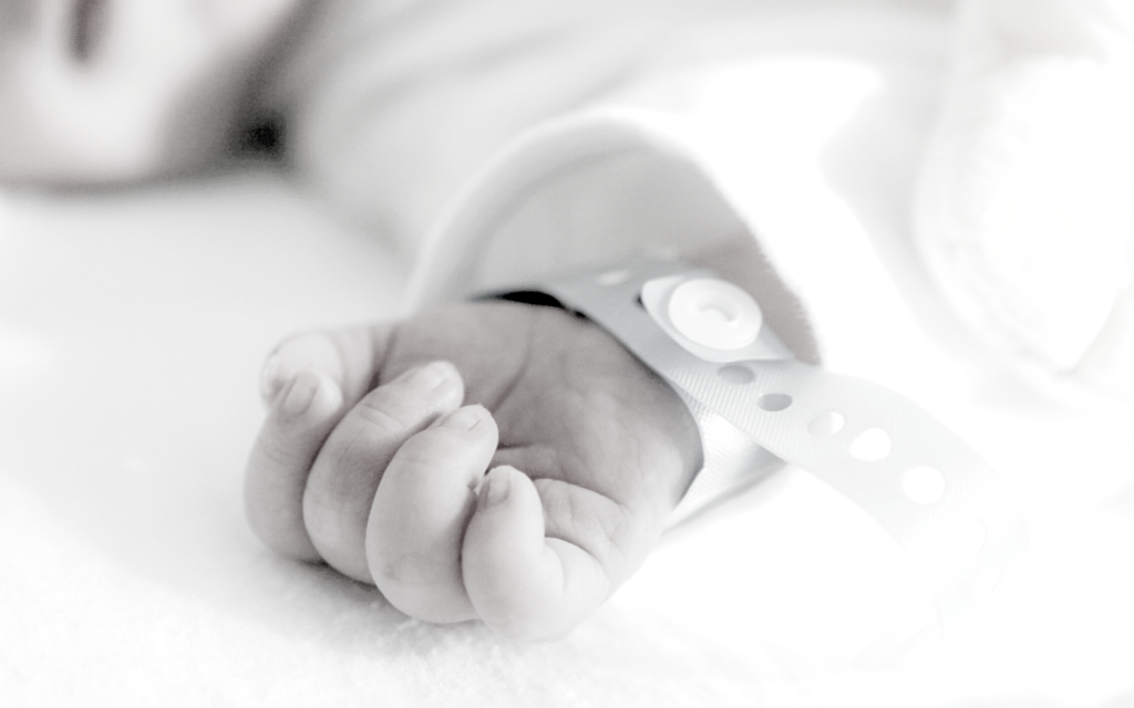 Newborn baby receives HIE treatment in the NICU.